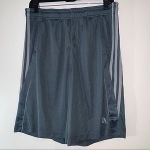 Adidas Slate Climalite Gray Gym Training Shorts L
